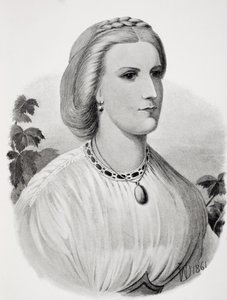 Lady Isabel Burton (1831-96) som brud, fra 